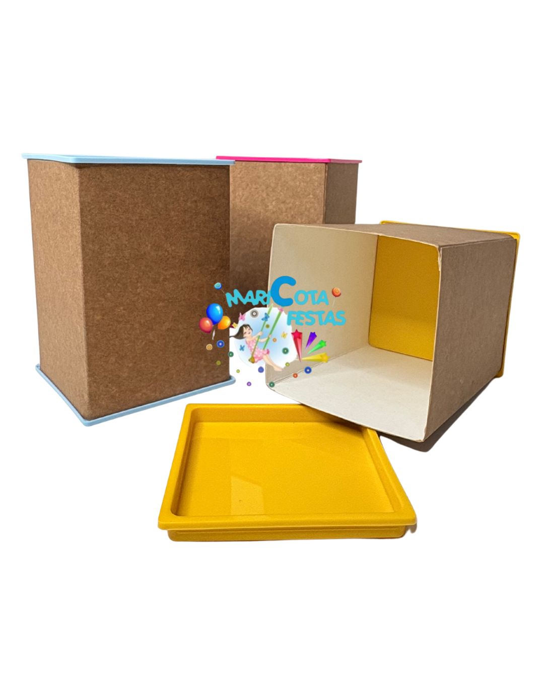 Caixa Quadradinha KRAFT 15×10 -5 unid-Maricota Festas