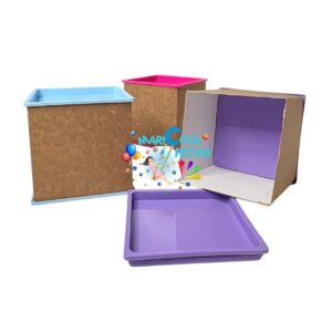 Caixa Quadradinha KRAFT 10x10 - 5 UNID. - Maricota festas